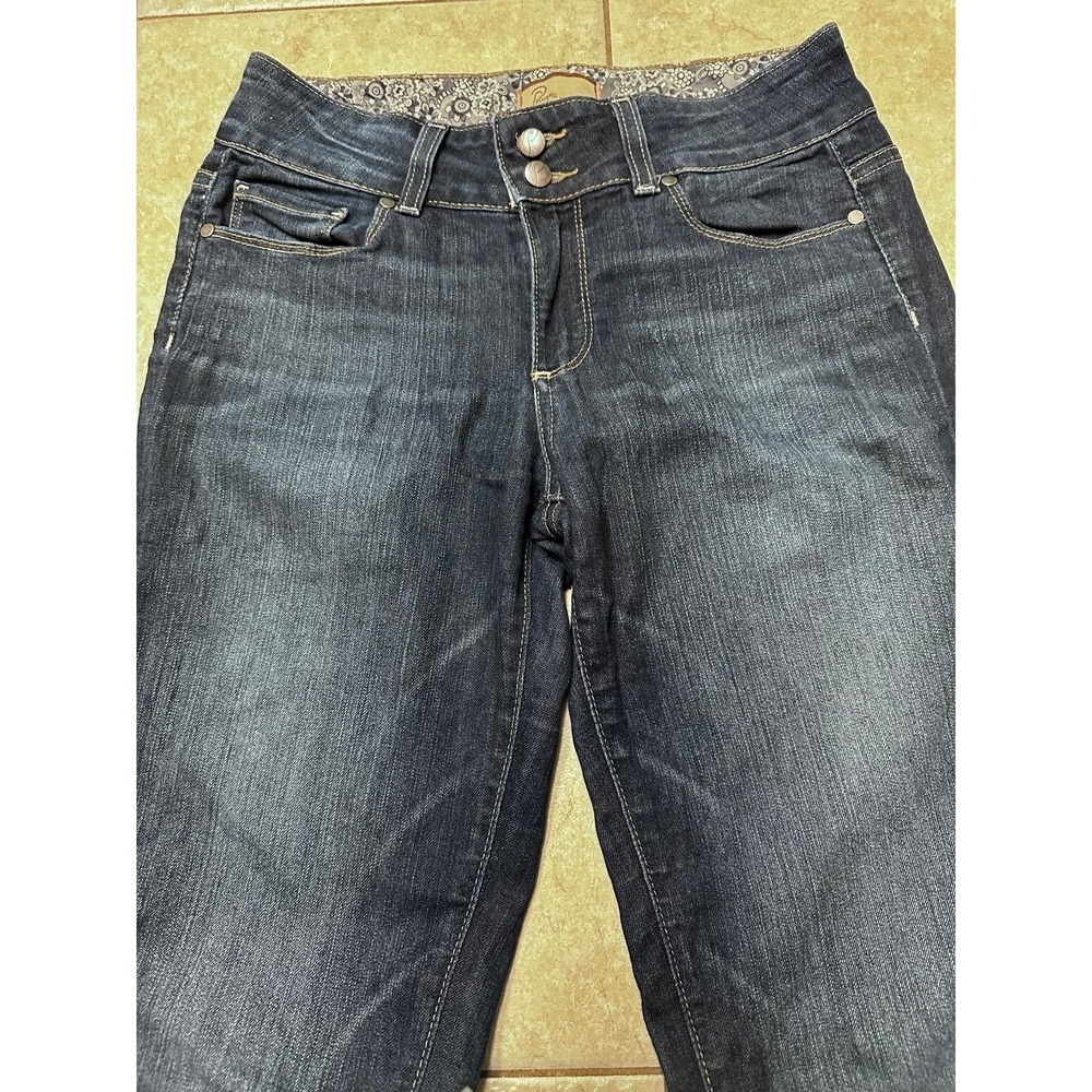 Paige Premium Denim Dark Wash‎ Bootcut Jeans Women Size 27 Double Button Waist